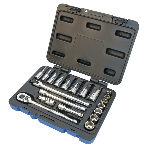 21 Pc. 3/8" Drive SAE Socket Wrench Set - 6 Point  600229