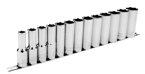 13 Pc. 1/2" Drive Deep Metric Socket Set - 6 Point  601314