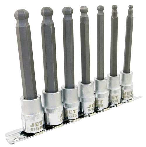 7 Pc. 3/8" Drive Metric 4" Long Ball Nose Socket Set 601805