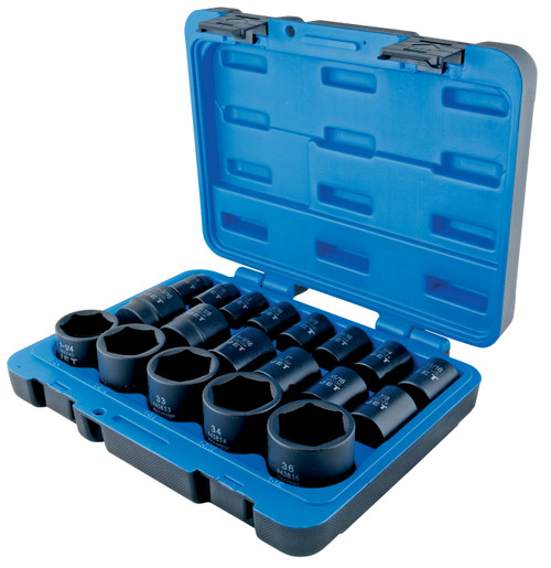 19 Pc. 1/2" Drive SAE Impact Socket Set - 6 Point  610328