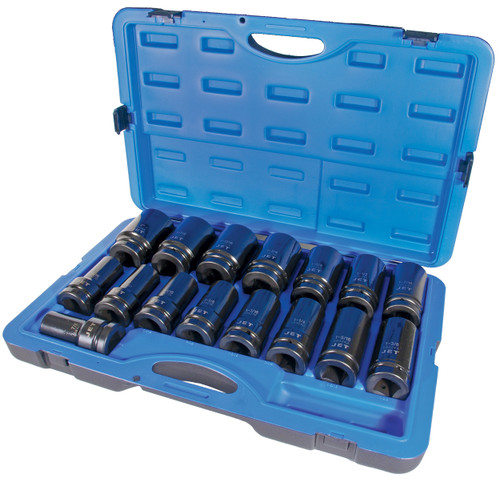 16 Pc. 1" Drive Deep SAE Impact Socket Set - 6 Point  610508