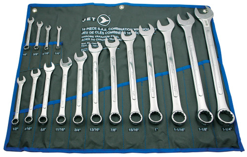 16 Pc. SAE Raised Panel Combination Wrench Set 700121