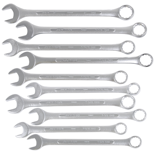 10 Pc. SAE Jumbo Raised Panel Combination Wrench Set 700128