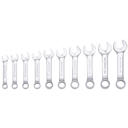 10 Pc. Stubby Metric Fully Polished Combination Wrench Set 700192