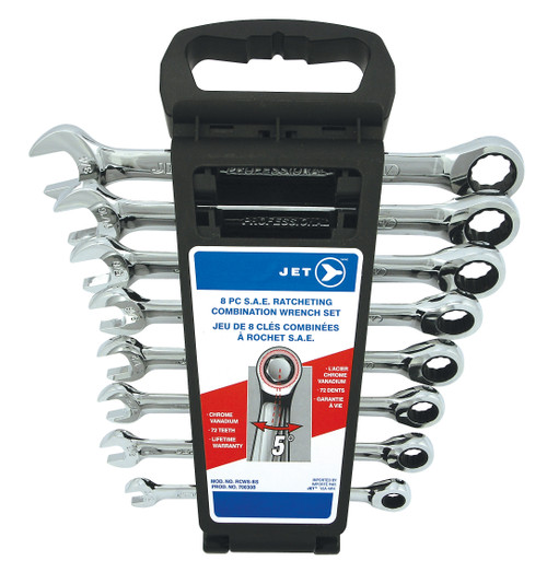 8 Pc. Long SAE Ratcheting Combination Wrench Set 700308