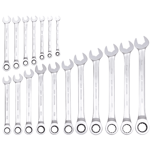 18 Pc. Long SAE Reversible Ratcheting Combination Wrench Set  700362