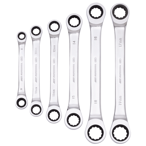 6 Pc. Long Metric Double Box End Ratchet Wrench Set  700396