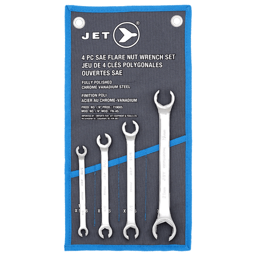 4 Pc. SAE Polished Flare Nut Wrench Set  719005