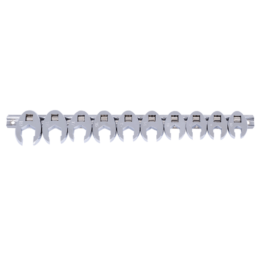 10 Pc. 3/8" Drive Metric Flare Nut Crowfoot Wrench Set - 6 Point  719122