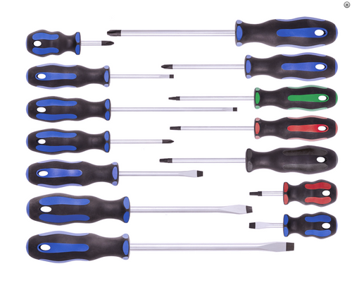 14 Pc. Ergonomic Screw Driver Set 720524