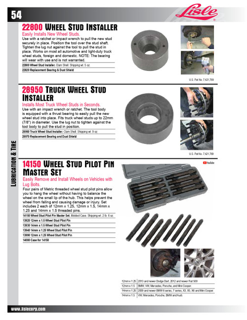 Blow Molded Case for Wheel Stud Pilot Pin Set (14150)   14080
