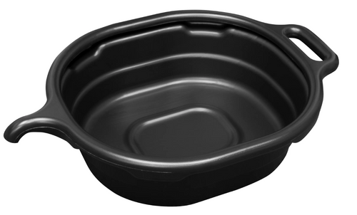 Black 4.5 Gallon Oval Drain Pan   17972