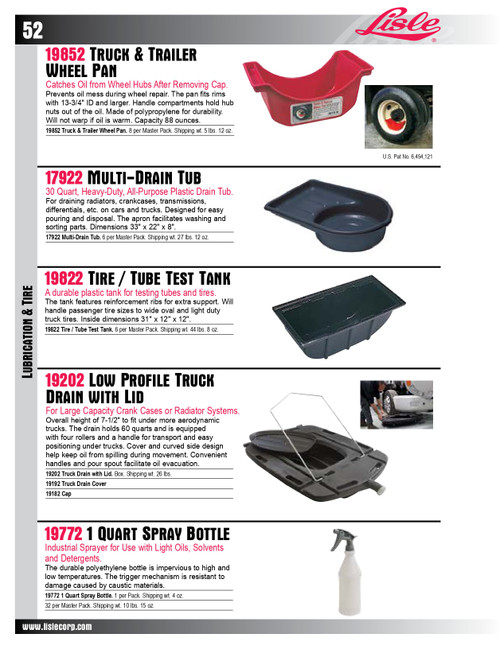 Cap for Low Profile Truck Drain Pan   19182