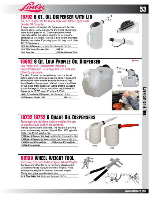 6qt White Oil Dispenser   19732