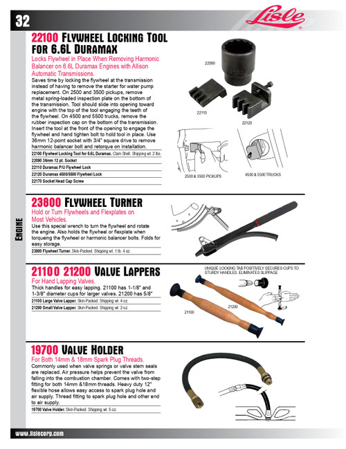 Flywheel Locking Tool for 6.6L Duramax   22100