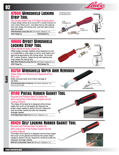 Offset Windshield Locking Strip Tool   48600