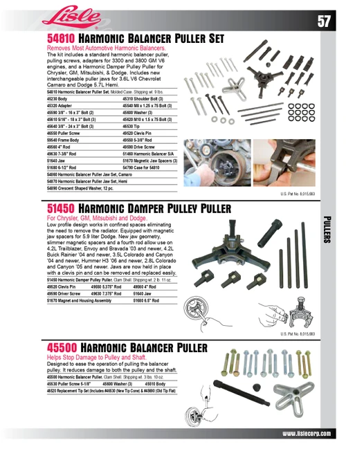 Harmonic Balancer Drive Screw (for 54810/51450)   49590