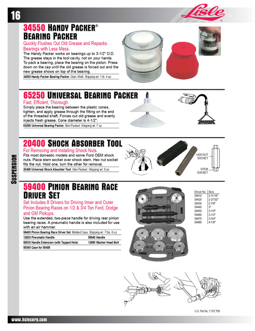 Case for Pinion Bearing Race Driver Set (59400)   59390
