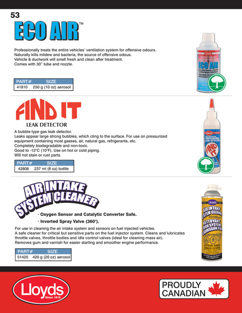 Eco Air Automotive HVAC Duct Cleaner/Deodorizer 250g Aerosol  41810