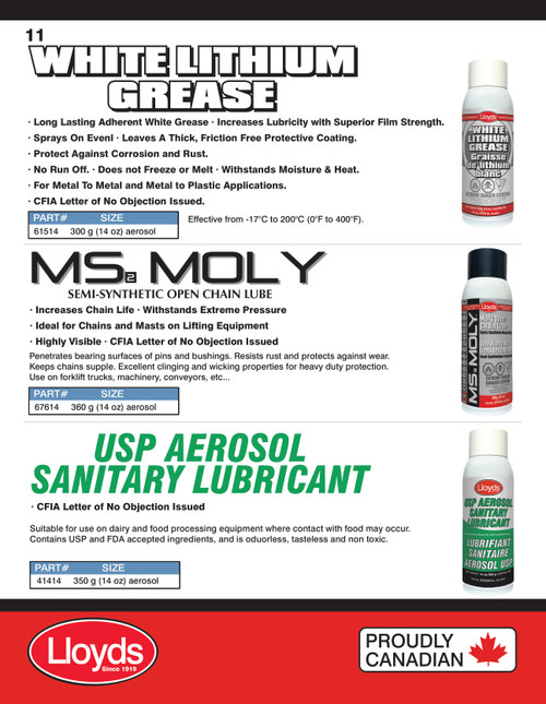 White Lithium Grease 300g Aerosol  61514