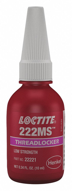 222MS Low Strength Threadlocker 10ml Bottle  135333
