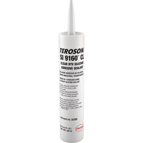 SI 9160 Teroson® Clear RTV Silicone 300ml Cartridge  475375