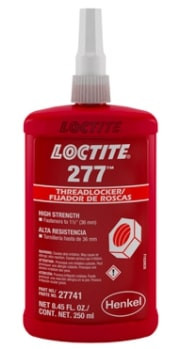 277 Red High Strength Threadlocker 250ml Bottle  88449