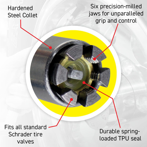 LockNFlate® 6-Jaw Premium Locking Air Chuck (Open)   LNL65001