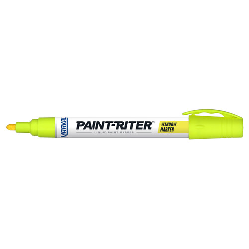 12 Pc. Paint-Riter® Window Marker Removable Paint Marker - Fluorescent Yellow   97450