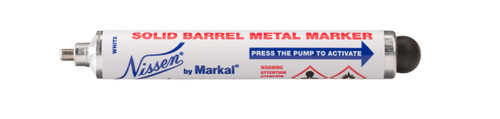 12 Pc. Paint-Riter® Pump Metal Tip Marker - White   28710