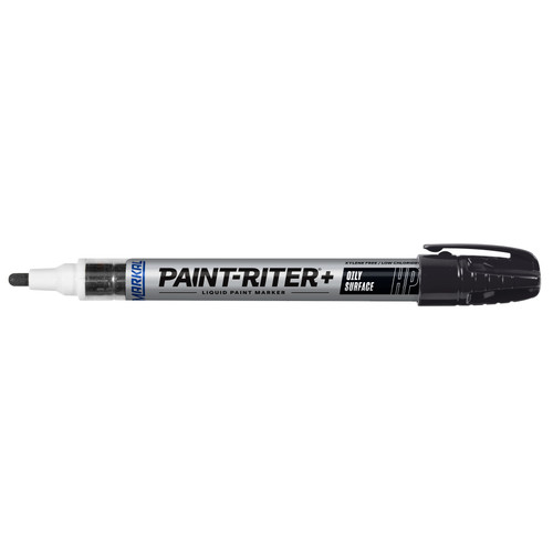 12 Pc. Paint-Riter®+ Oily Surface Liquid Paint Marker - Black   96963