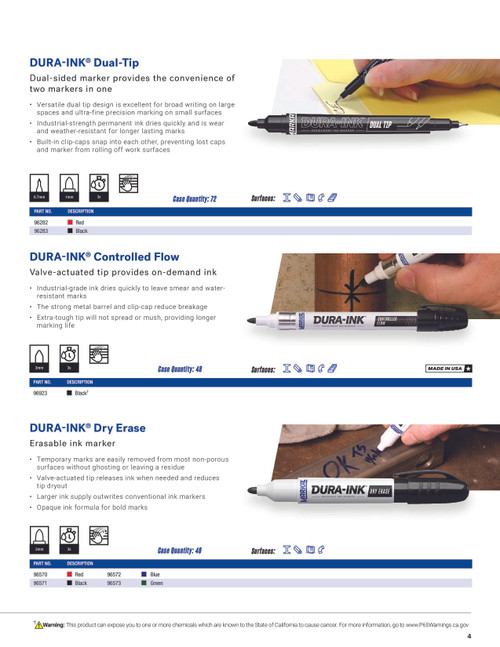 72 Pc. DURA-INK® Dual-Tip Marker - Red   96282