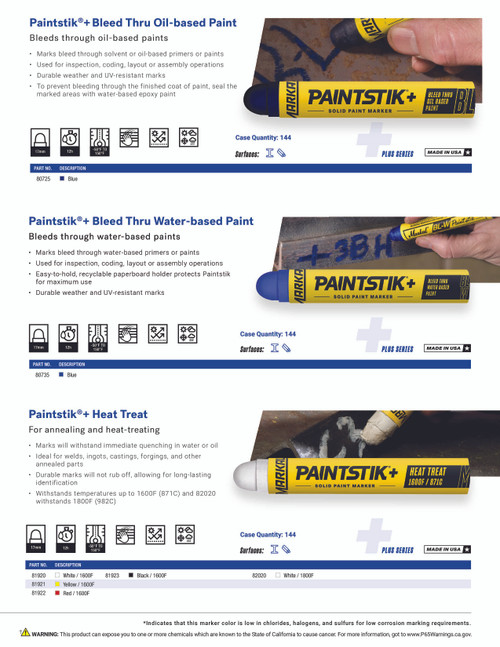 12 Pc. Paintstik® Heat Treat Marker - Yellow   81921
