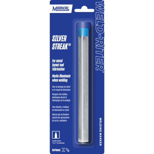 6 Pk. Silver-Streak® Round Reflective Lead Refills - Silver   96007