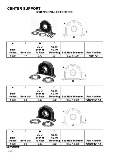 50mm Drive Line Center Support Bearing  CN210121-1X