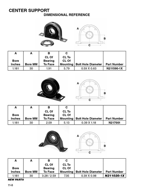 30mm Drive Line Center Support Bearing  N211020-1X