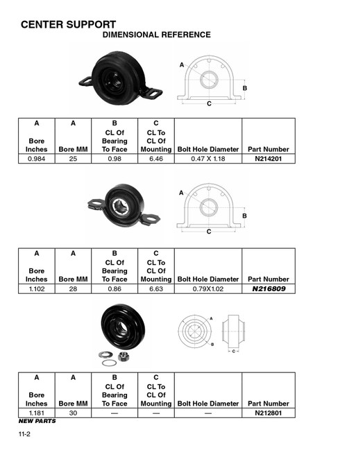28mm Drive Line Center Support Bearing  N216809