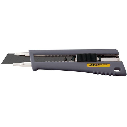 NL-AL 18mm Rubber Grip Auto Lock Utility Knife w/ LBB Snap Blade   9036