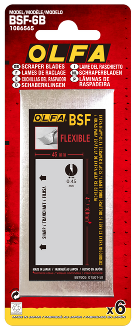 6 Pc. BSF-6B Dual Edge Flexible Scraper Blade    1086565