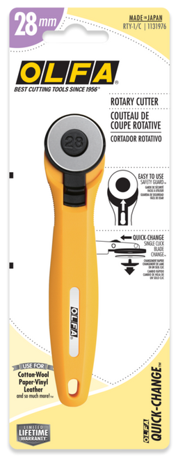 RTY-1/C 28mm Quick Change Rotary Cutter w/ RB28 Rotary Blade   1131976