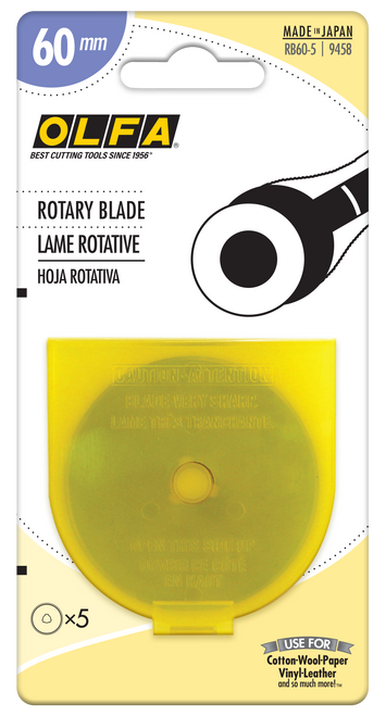 5 Pc. RB60-5 60mm Tungsten Steel Rotary Blade   9458