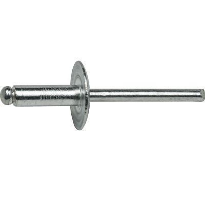 1/8" x 1/8 - 1/4" Large Flange Aluminum Blind Rivet 10000 Pc.   B239-018