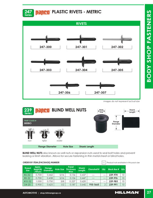 #6-32 Blind Well Nut 10 Pc.   239-974