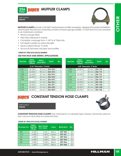 5/8" Constant Tension Hose Clamp 25 Pc.   307-564