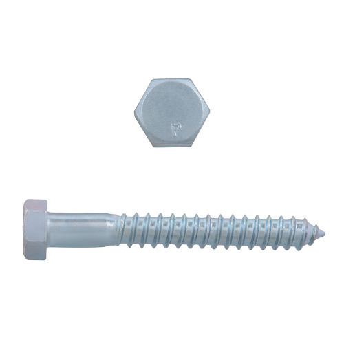 1/2" x 4" Zinc Plated Hex Head Lag Bolt 50 Pc.   135-594