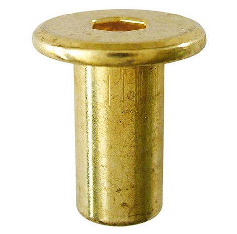 1/4"-20 UNC Brass Plated Connector Cap Nut 25 Pc.   222-889