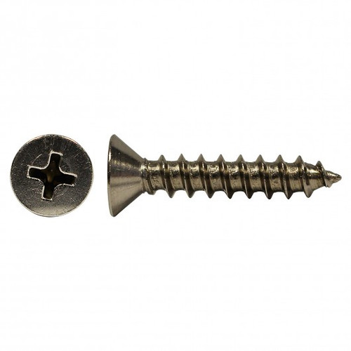 #12 x 3/4" Countersunk Stainless Steel Tapping Screw 100 Pc.   5168-248