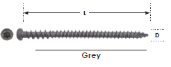 #10 x 2-1/2" Trap Head Steel Decking Screws 100 Pc.   537-501