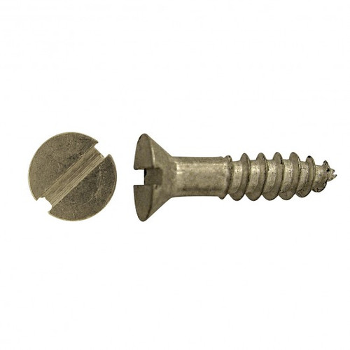 #12 x 2" Countersunk Aluminum Slot Screw 50 Pc.   5868-257