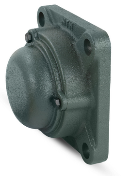80mm Cast Iron Four Bolt Flange Block w/Wide Set Screw Insert Bearing - One Closed End Cover - Standard Duty   CM-UCF216D1